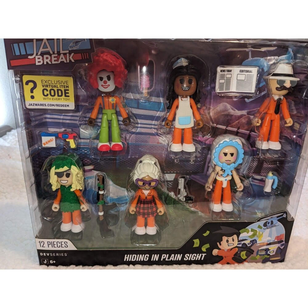 Roblox Jailbreak Hiding in Plain Sight 12pc DevSeries Jazwares Figures NEW Code